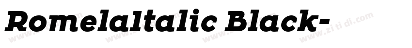 RomelaItalic Black字体转换